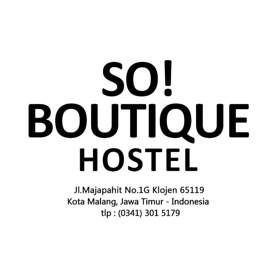 So! Boutique Hostel Malang Buitenkant foto