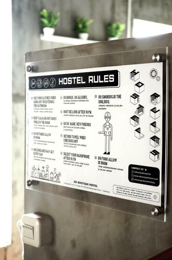 So! Boutique Hostel Malang Buitenkant foto
